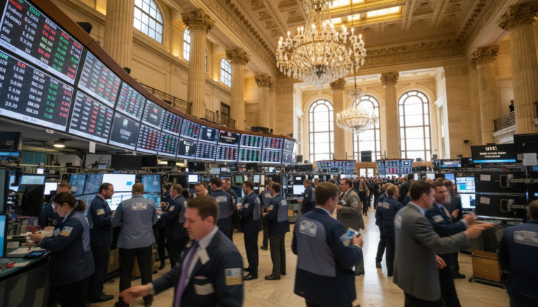 La Bourse de New York : Plongée au cœur du New York Stock Exchange, symbole emblématique de Wall Street (page 7643