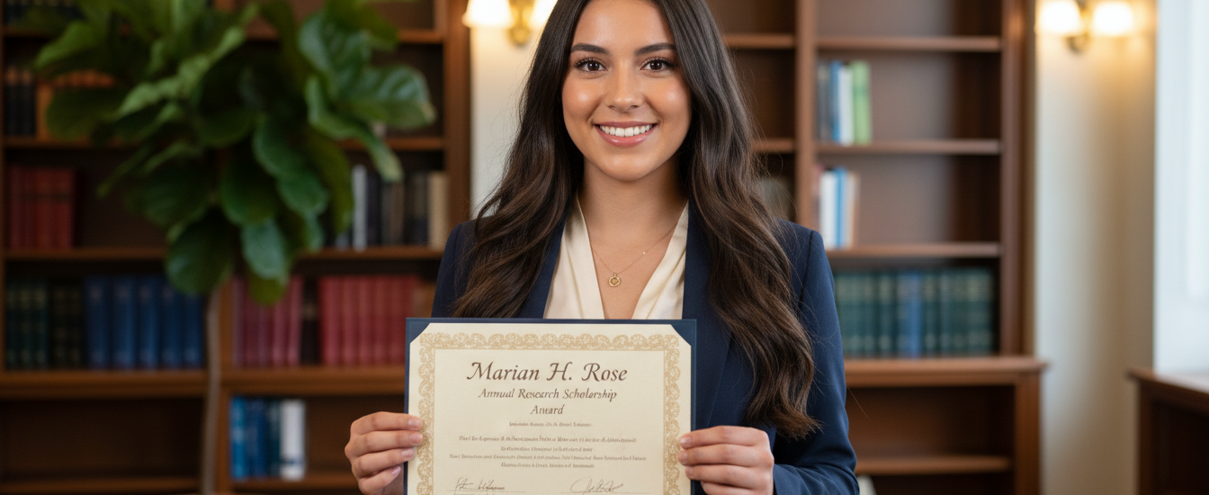 découvrez comment lucciana mikaela cáceres holgado a été honorée par la bourse de recherche annuelle marian h. rose, une reconnaissance prestigieuse soulignant ses contributions exceptionnelles en recherche.