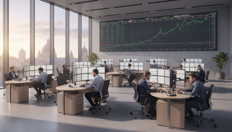 Légère progression à l&rsquo;ouverture des marchés européens ce lundi